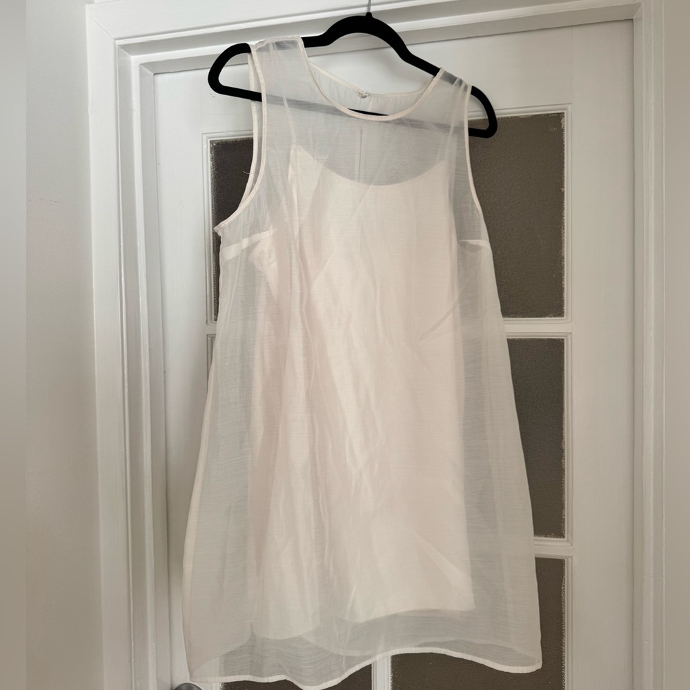 a new day Cream Sheer Sleeveless Dress